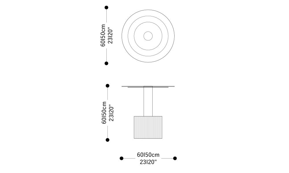 Image of the main dimensions of the product